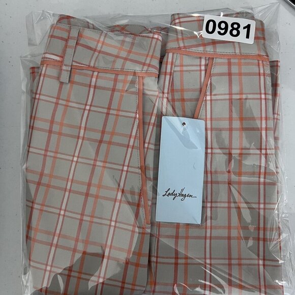 Lady Hagen NWT Womens 12 Bunker Bermuda Windowpane Plaid Golf Shorts Preppy - Picture 16 of 16